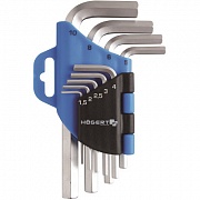 Набор шестигранных Г-образных ключей  1,5-10 мм