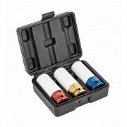 Набор длинных ударных головок HT4R107 1/2″ (17, 19, 21 мм, для литых дисков, длина 150 мм)