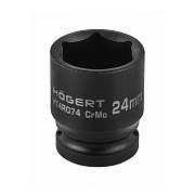 Головка HT4R074 - ударная 24 мм (1/2″ привод), короткая, Cr‑Mo, DIN 3121
