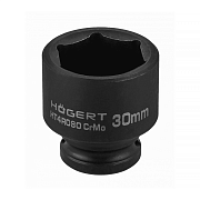 Головка HT4R080 - ударная 30 мм (1/2″ привод), короткая, Cr‑Mo, DIN 3121