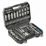 Набор инструментов HT1R232 - 112 шт. (приводы 1/4″, 1/2″), черный кейс