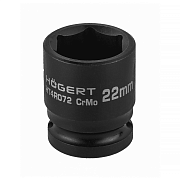 Головка HT4R072 - ударная 22 мм (1/2″ привод), короткая, Cr‑Mo, DIN 3121