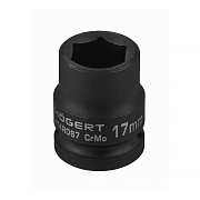 Головка HT4R067 - ударная 17 мм (1/2″ привод), короткая, Cr‑Mo, DIN 3121