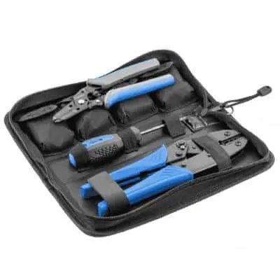 Пресс-клещи для обжима проводов со сменными матрицами, 6 шт