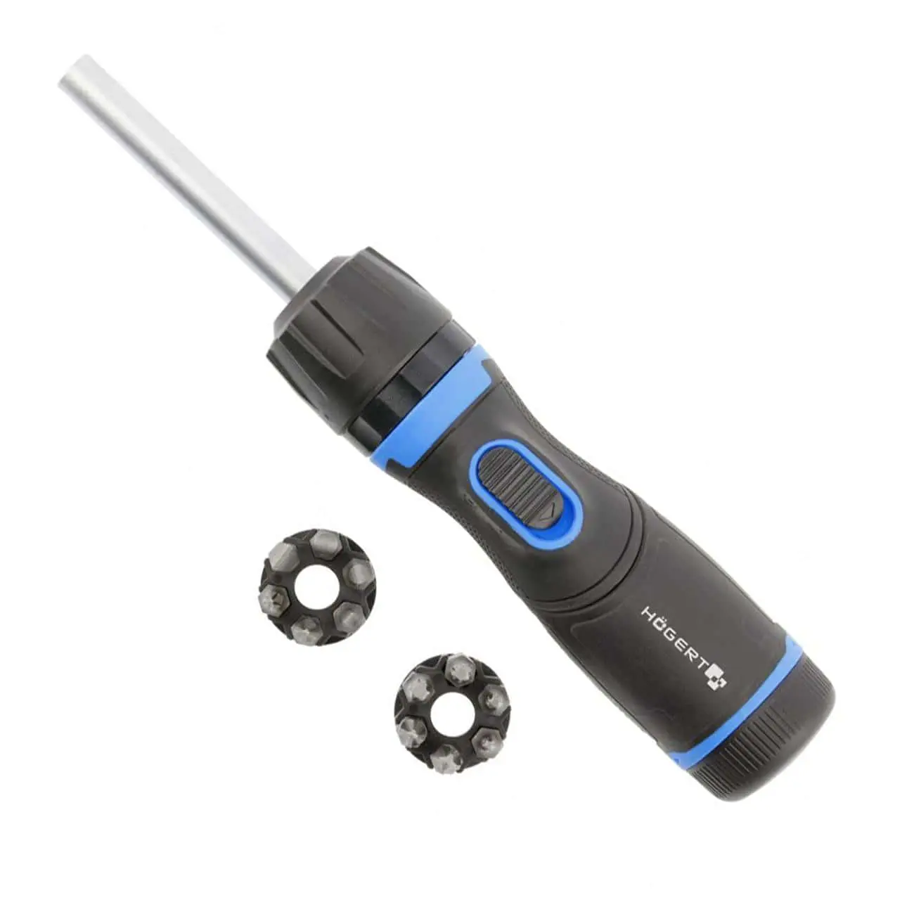 Отвертка со сменными битами и редуктором 1:5. С поворотной рукояткой