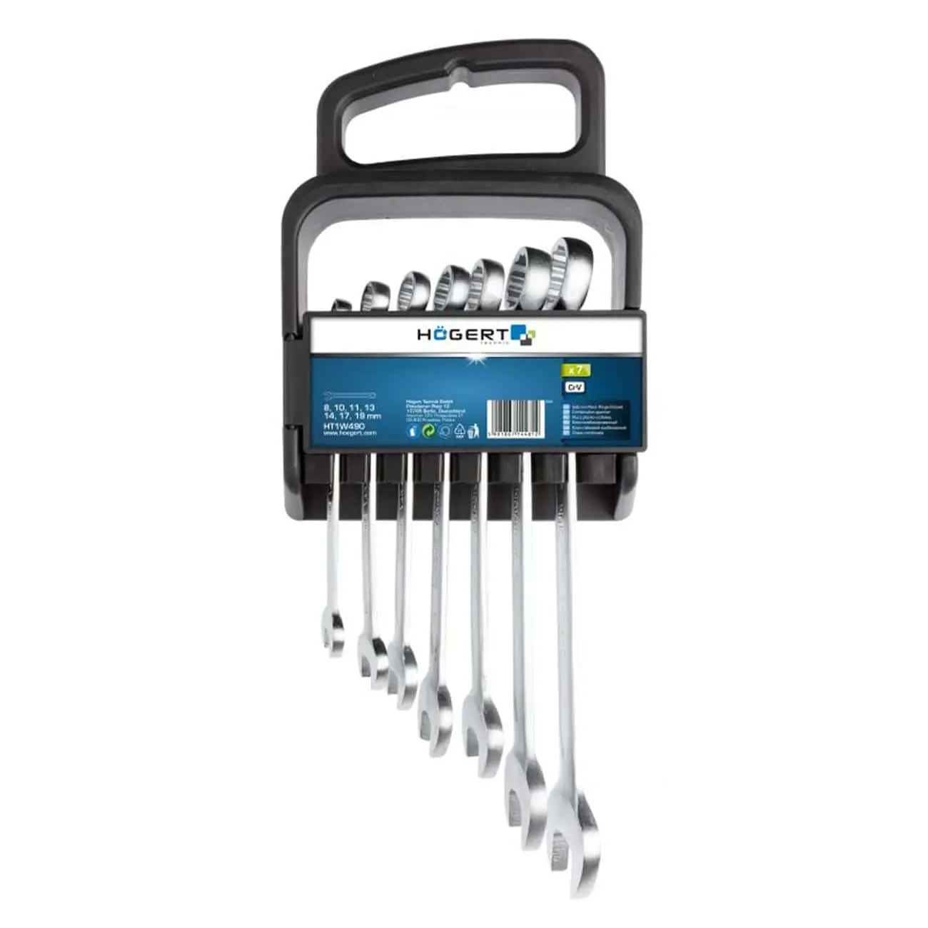 Набор комбинированных ключей (7 шт., 8–19 мм)