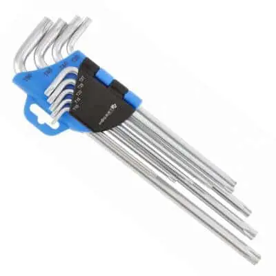 Набор Г-образных экстра длинных ключей TORX, 9 предметов