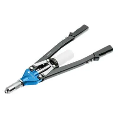 Заклепочник ручной 530 мм, для стальных и алюминиевых заклепок, 5 сменных головок до 6,4 мм