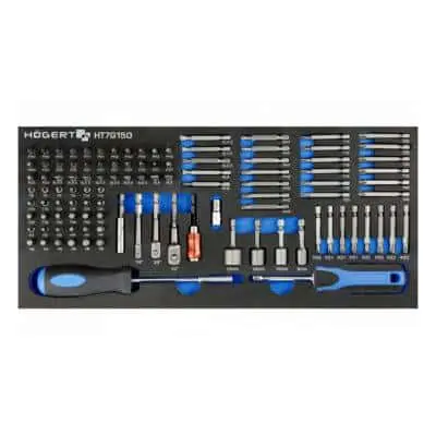 Набор отверток, бит и адаптеров 107 шт., ложемент EVA