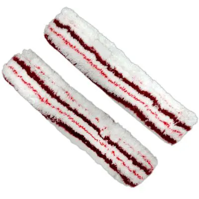 Шубка из микрофибры с полосами скольжения красного цвета