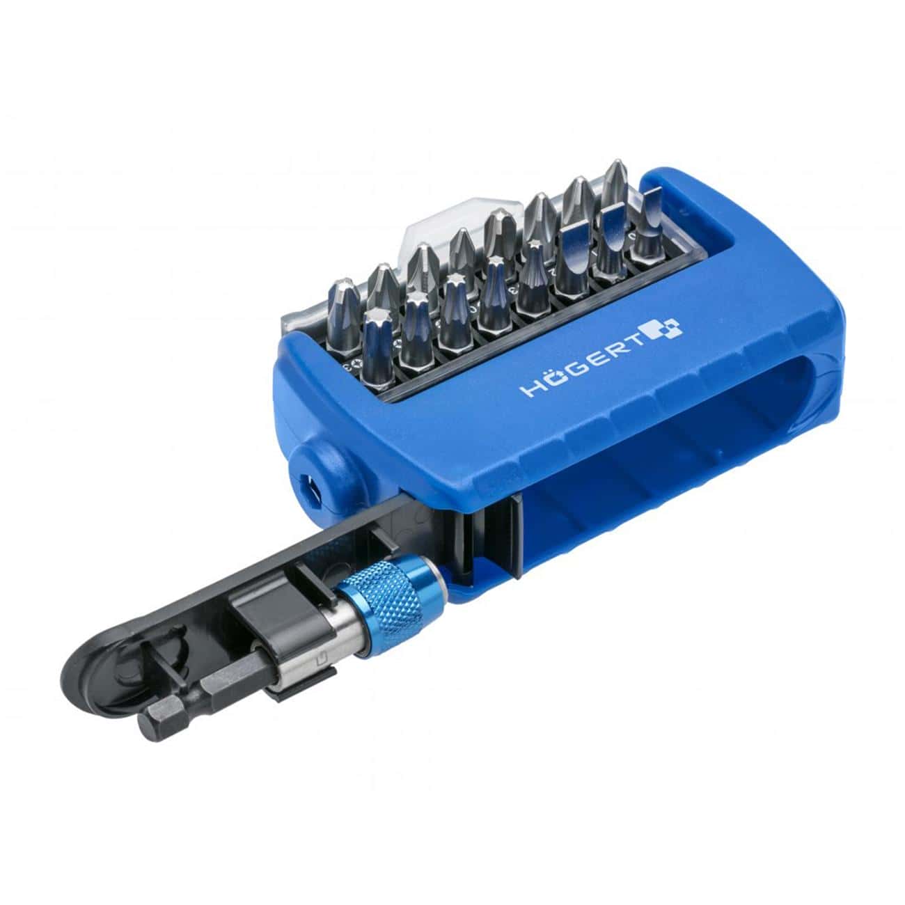 Набор бит с битодержателем 1/4″, SL, PH, PZ, Torx, 17 шт