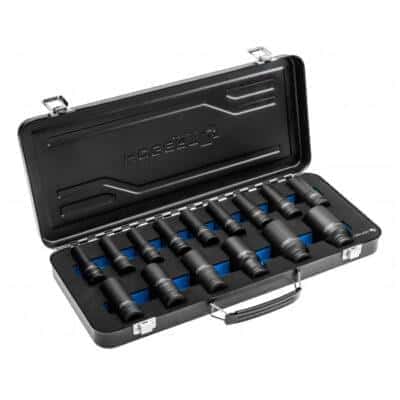 Набор ударных глубоких шестигранных головок 1/2″, 15 шт. в кейсе