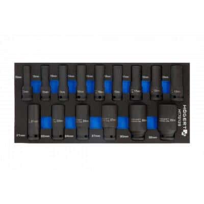 Набор ударных глубоких шестигранных головок 15шт