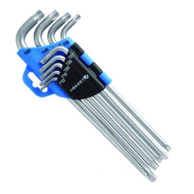 Набор Г-образных удлиненных ключей TORX, Т10-Т50, 9 шт